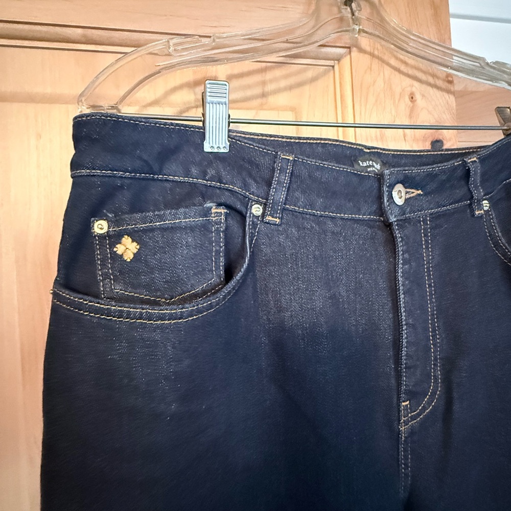 kate spade Women's Straight-Leg Dark Indigo Jeans ~ Size 32 - Picture 2 of 4
